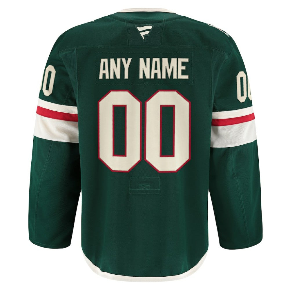 Minnesota Wild Fanatics Home Authentic Pro Custom Jersey Green