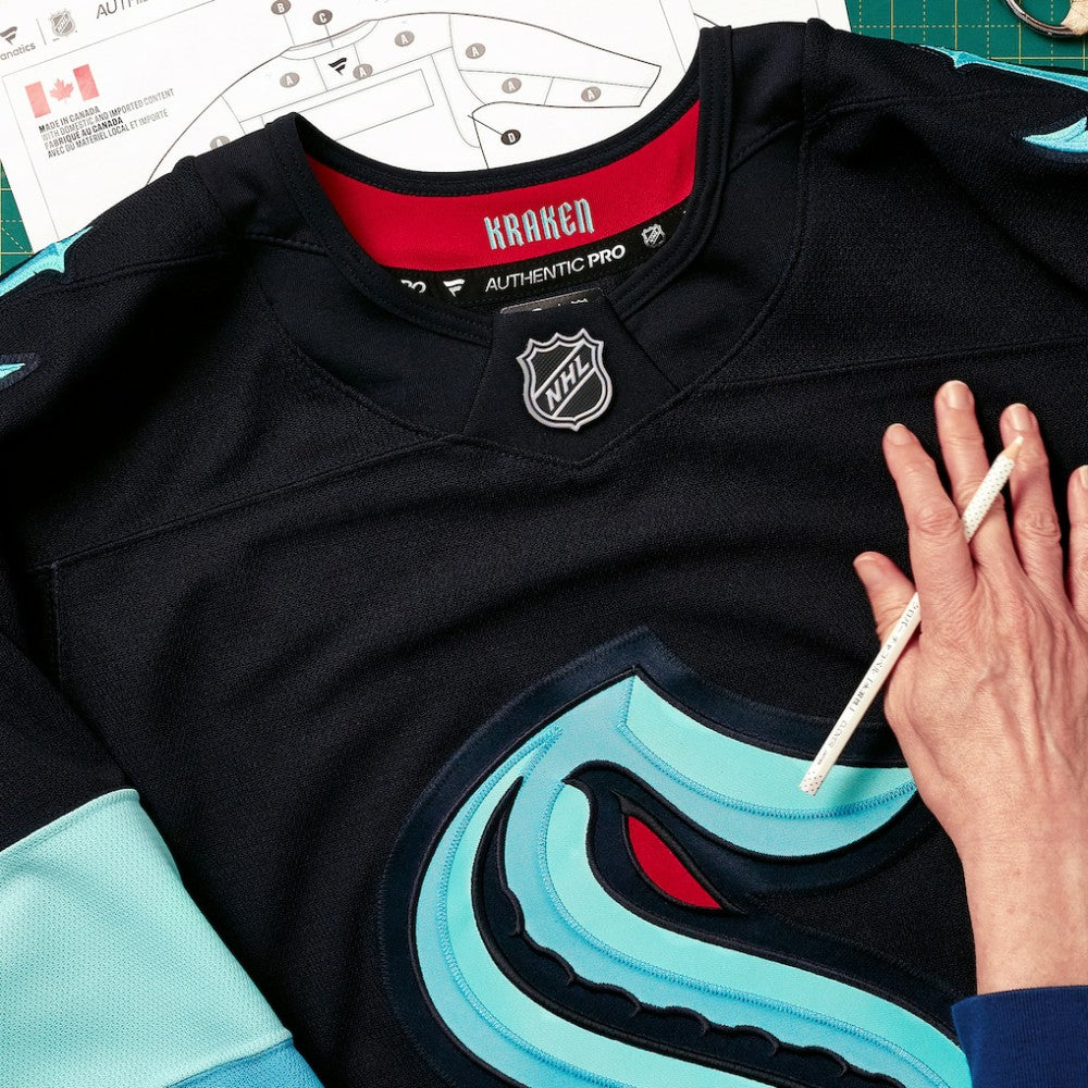 Seattle Kraken Fanatics Home Authentic Pro Custom Jersey Navy