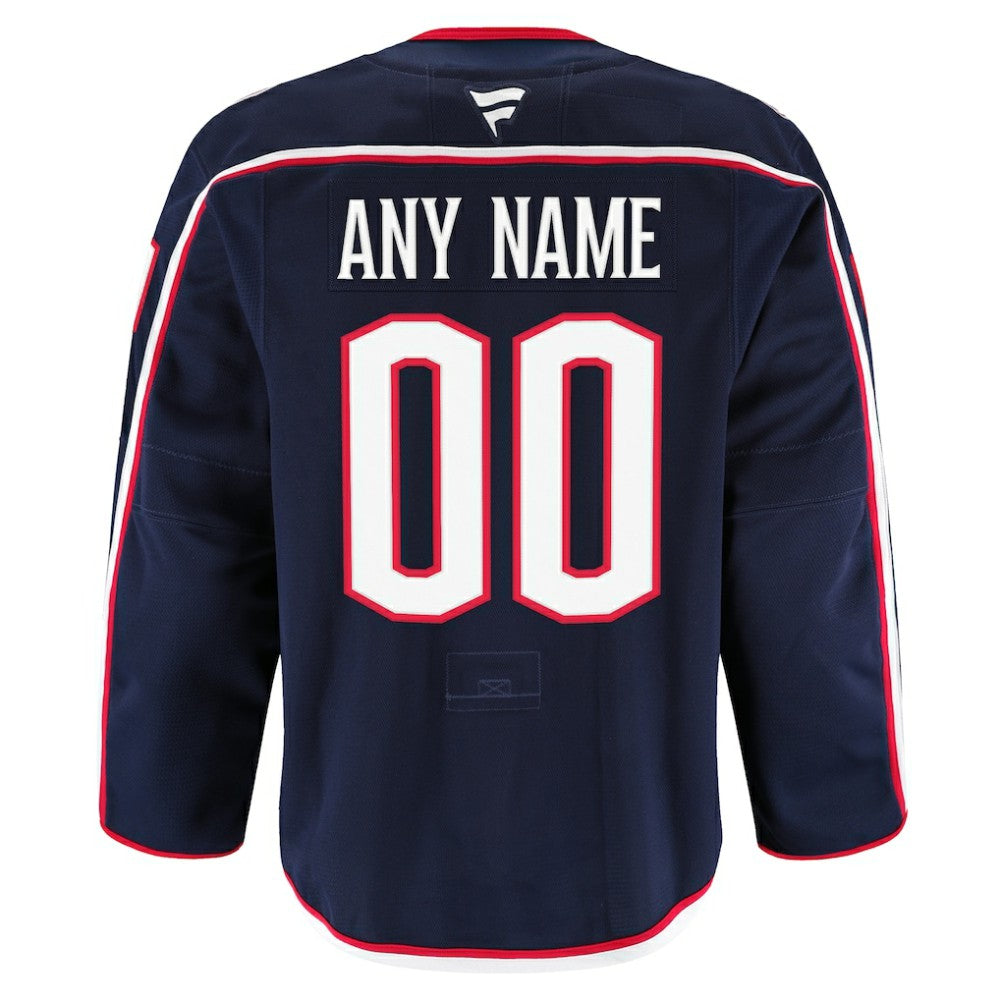 Columbus Blue Jackets Fanatics Home Authentic Pro Custom Jersey Navy