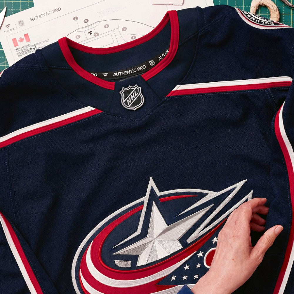 Columbus Blue Jackets Fanatics Home Authentic Pro Custom Jersey Navy