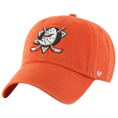 Anaheim Ducks '47 Core Logo Clean Up Adjustable Hat Orange
