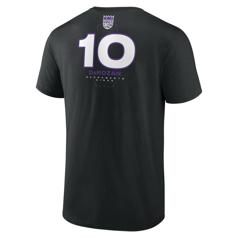 DeMar DeRozan Sacramento Kings Behind The Back Name & Number T-Shirt - Black cheap