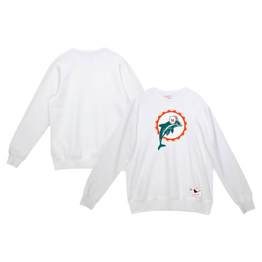 Miami Dolphins Basic Fleece Pullover Sweatshirt - White for sale