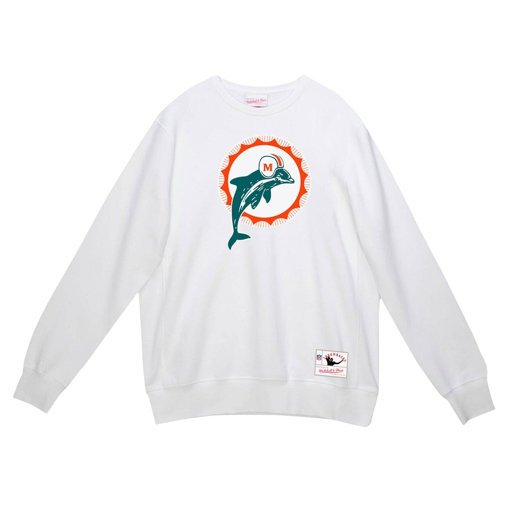 Miami Dolphins Basic Fleece Pullover Sweatshirt - White for sale