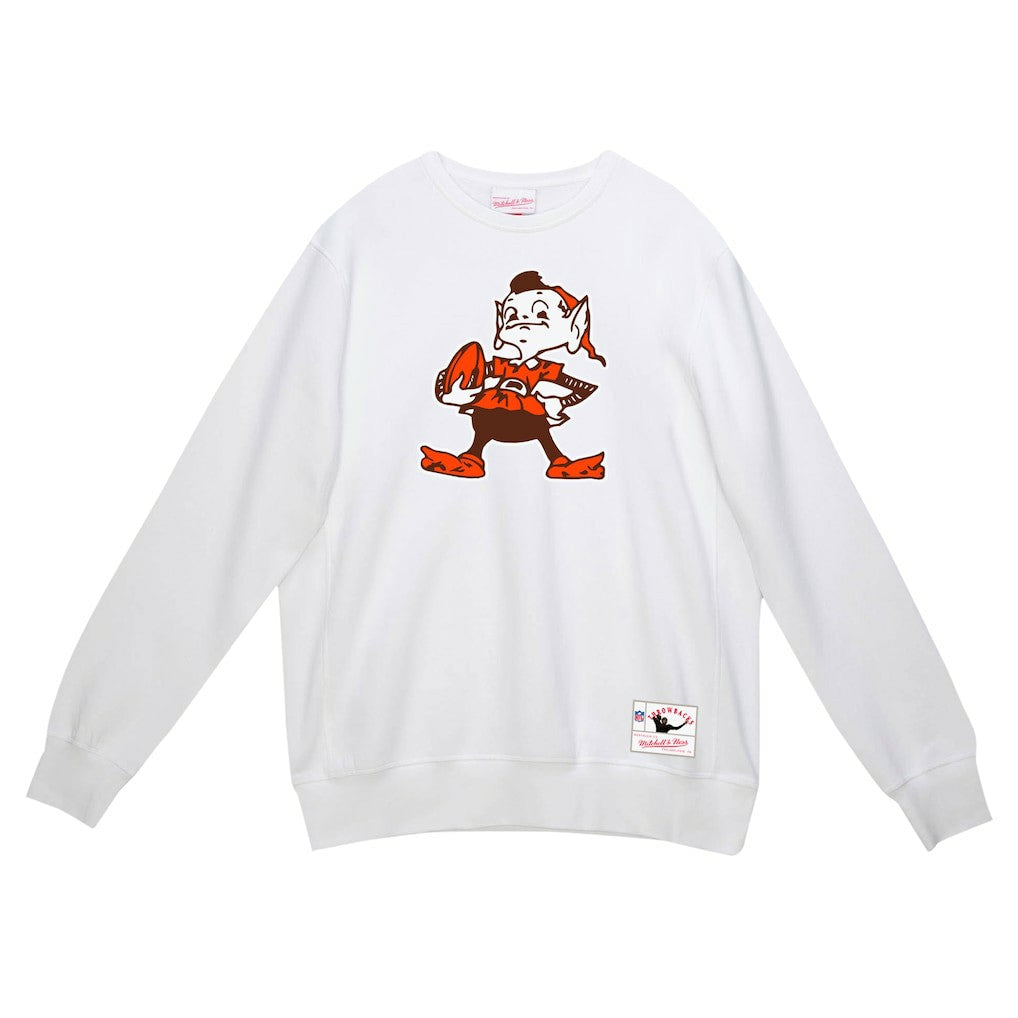 Cleveland Browns Basic Fleece Pullover Sweatshirt - White on sale