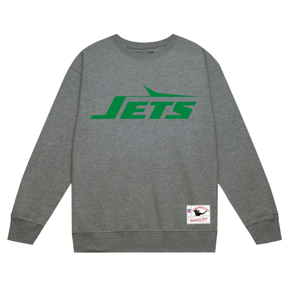 New York Jets Basic Fleece Pullover Sweatshirt - Heather Gray on sale