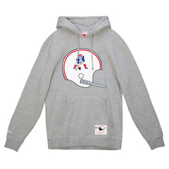 New England Patriots Helmet Logo Vintage Pullover Hoodie - Heather Gray online