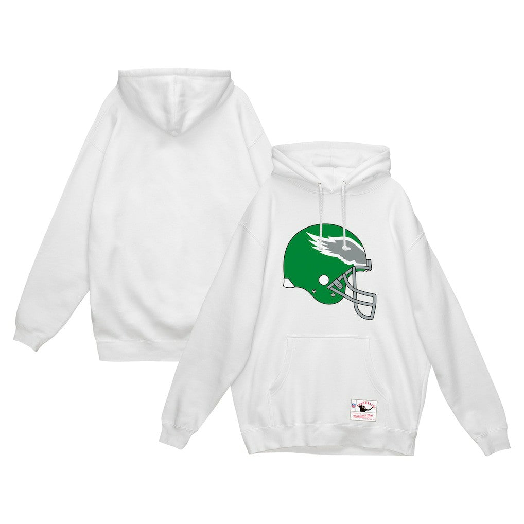 Philadelphia Eagles Helmet Logo Vintage Pullover Hoodie - White sale