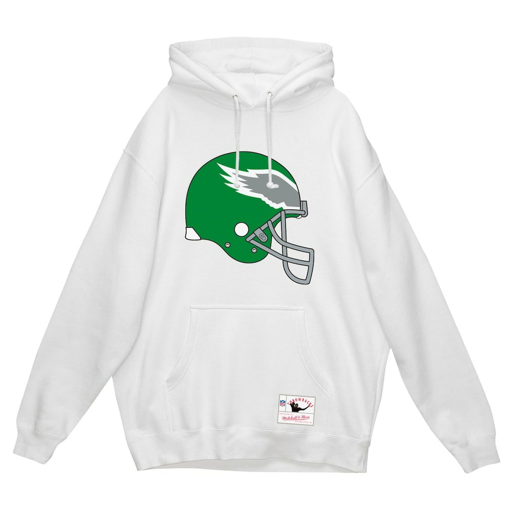 Philadelphia Eagles Helmet Logo Vintage Pullover Hoodie - White sale