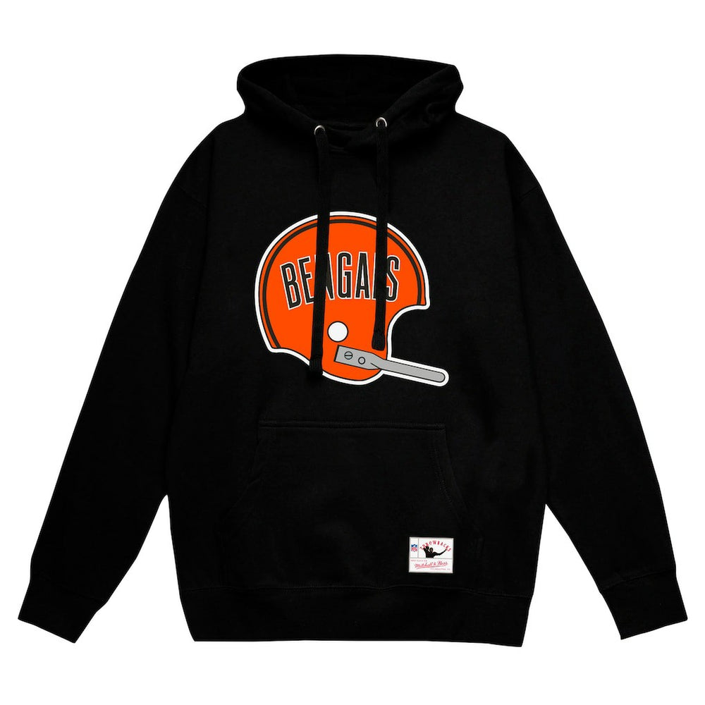 Cincinnati Bengals Helmet Logo Vintage Pullover Hoodie - Black sale