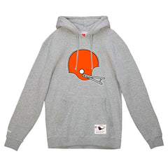 Cleveland Browns Helmet Logo Vintage Pullover Hoodie - Heather Gray outlet