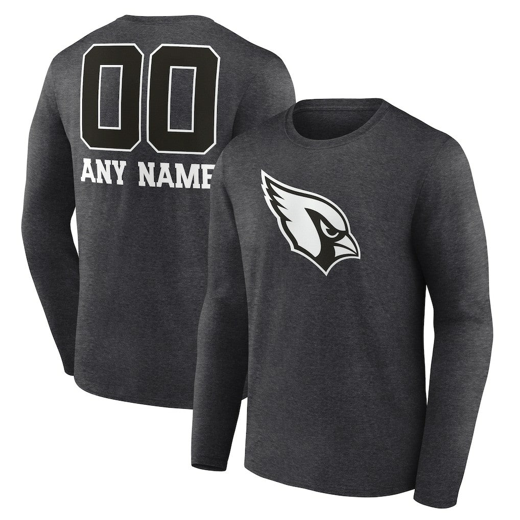 Arizona Cardinals Personalized Name & Number Monochrome Long Sleeve T-Shirt - Charcoal sale