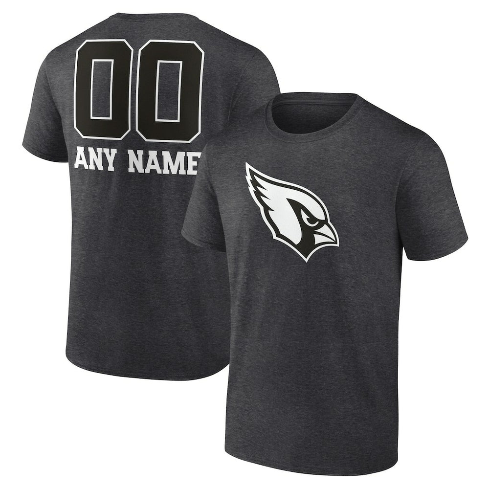 Arizona Cardinals Personalized Name & Number Monochrome T-Shirt - Charcoal on sale