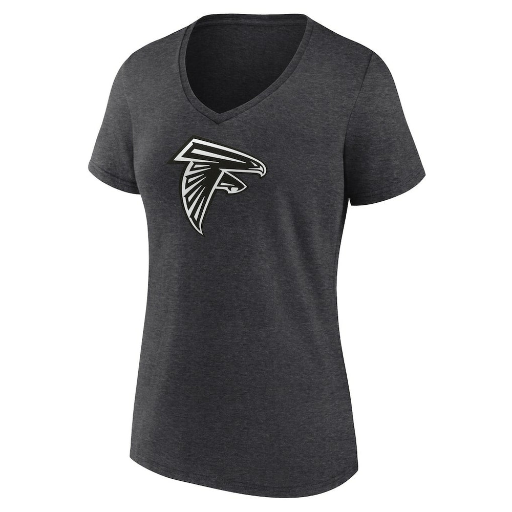 Atlanta Falcons Women's Personalized Name & Number Monochrome V-Neck Long Sleeve T-Shirt - Charcoal sale