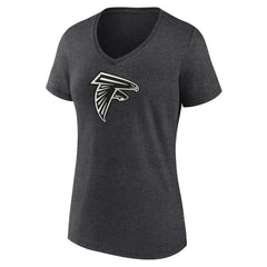 Atlanta Falcons Women's Personalized Name & Number Monochrome V-Neck Long Sleeve T-Shirt - Charcoal sale