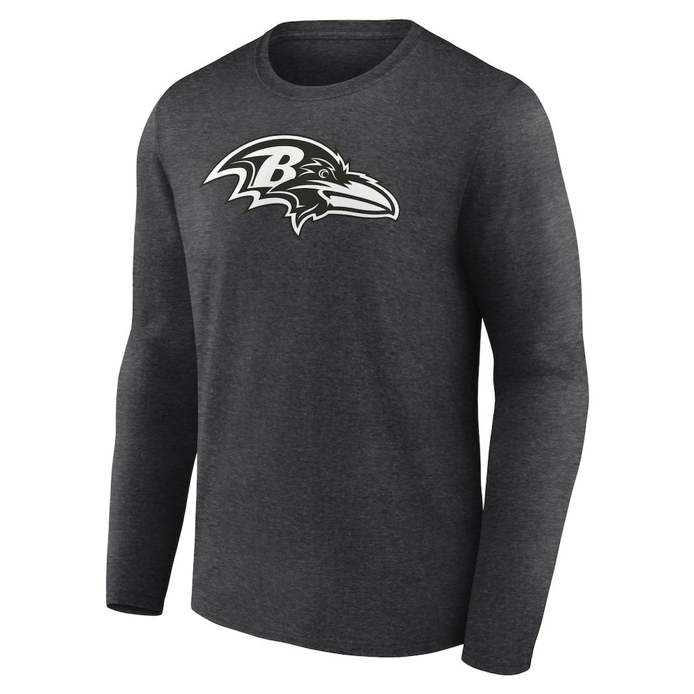 Baltimore Ravens Personalized Name & Number Monochrome Long Sleeve T-Shirt - Charcoal for sale