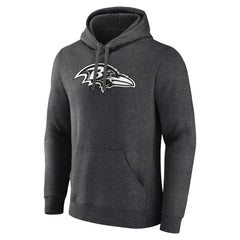 Baltimore Ravens Personalized Name & Number Monochrome Pullover Hoodie - Charcoal cheap