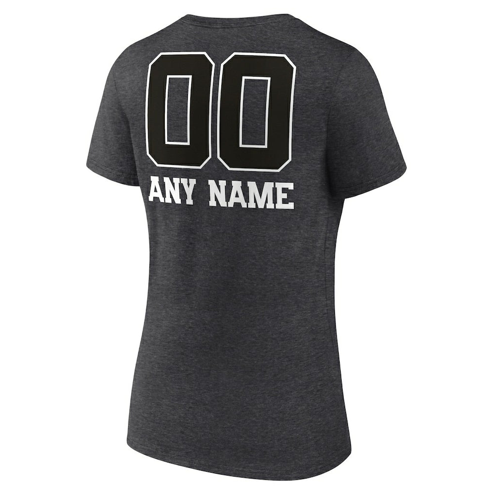 Baltimore Ravens Women's Personalized Name & Number Monochrome V-Neck Long Sleeve T-Shirt - Charcoal online