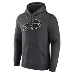 Buffalo Bills Personalized Name & Number Monochrome Pullover Hoodie - Charcoal cheap