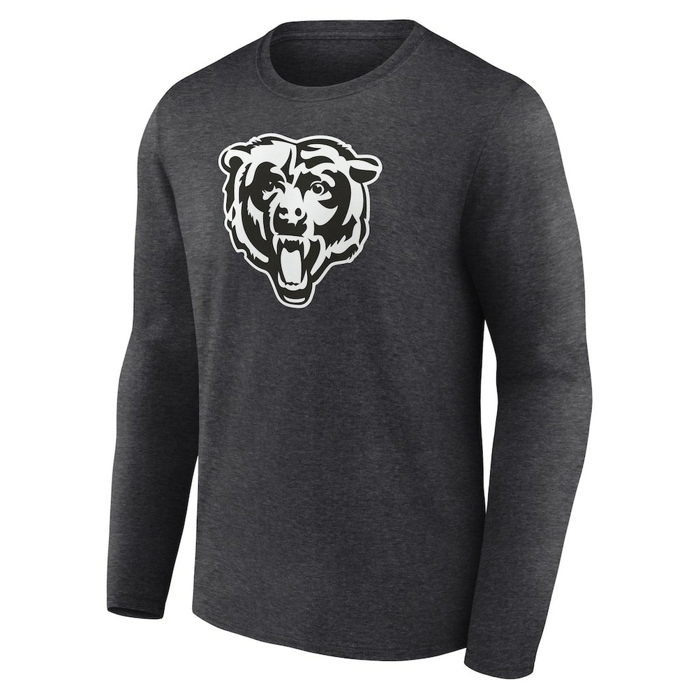Chicago Bears Personalized Name & Number Monochrome Long Sleeve T-Shirt - Charcoal sale