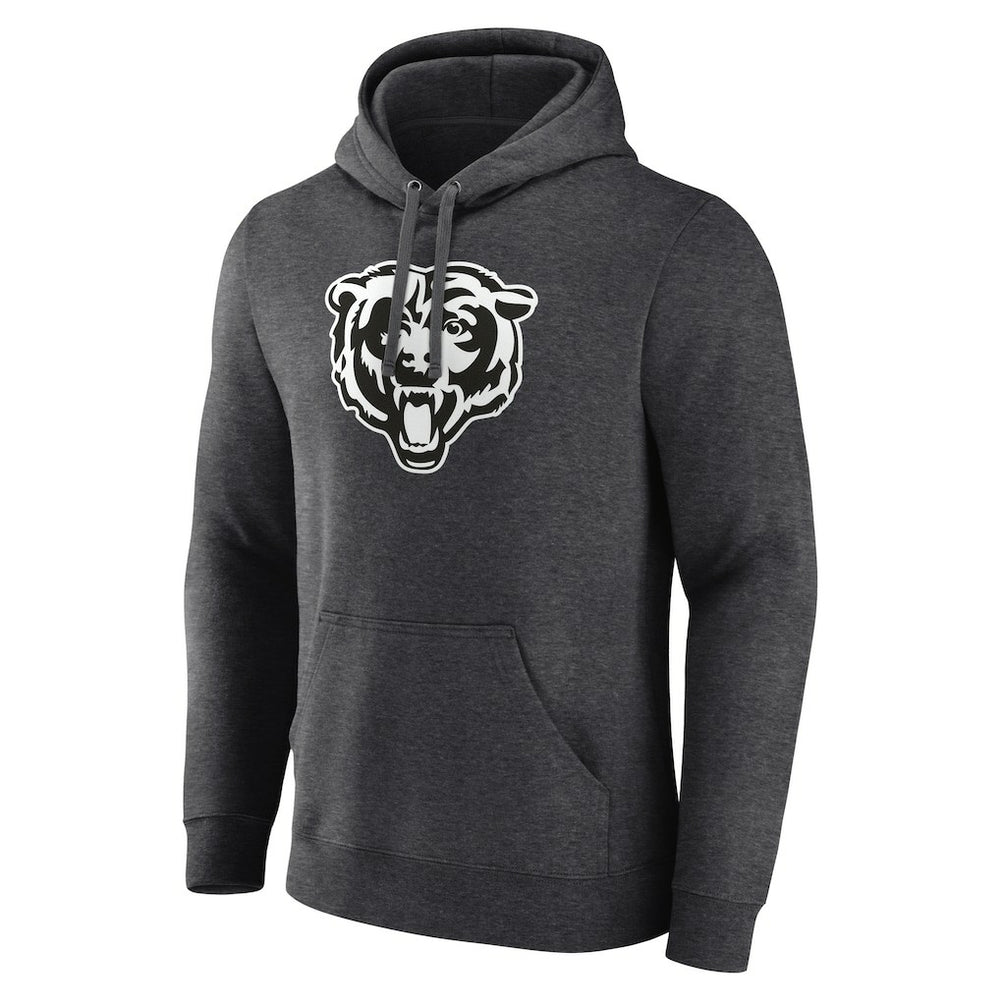 Chicago Bears Personalized Name & Number Monochrome Pullover Hoodie - Charcoal for sale