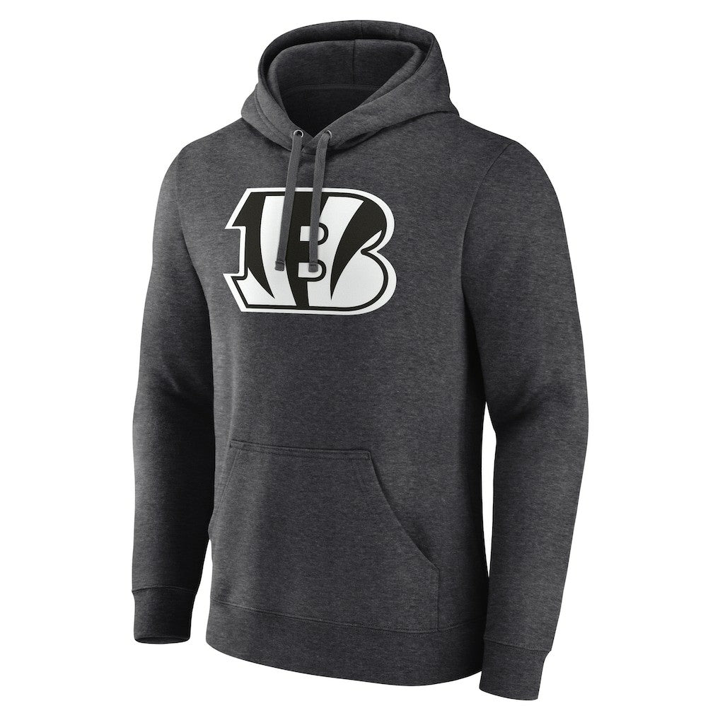 Cincinnati Bengals Personalized Name & Number Monochrome Pullover Hoodie - Charcoal sale