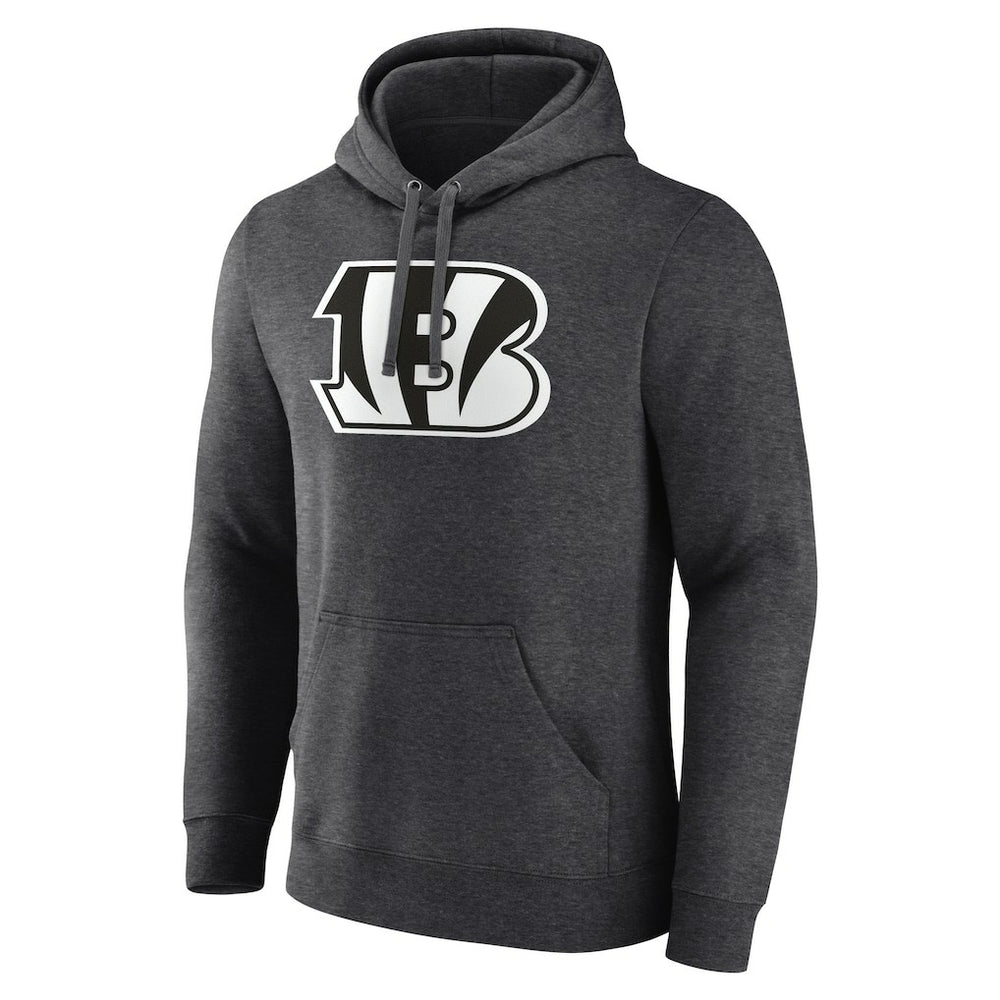 Cincinnati Bengals Personalized Name & Number Monochrome Pullover Hoodie - Charcoal sale