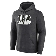 Cincinnati Bengals Personalized Name & Number Monochrome Pullover Hoodie - Charcoal sale