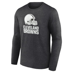 Cleveland Browns Personalized Name & Number Monochrome Long Sleeve T-Shirt - Charcoal on sale
