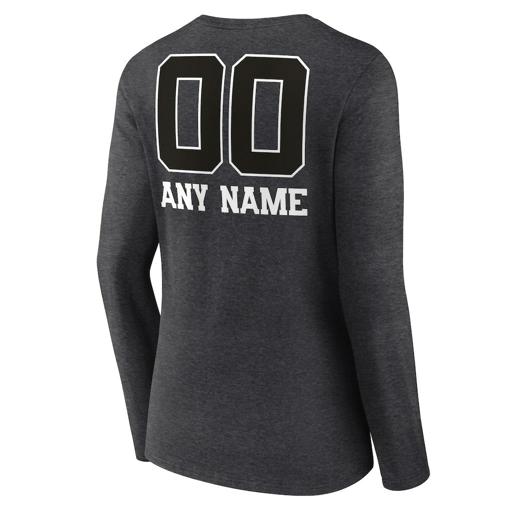Cleveland Browns Women's Personalized Name & Number Monochrome V-neck T-Shirt - Charcoal online