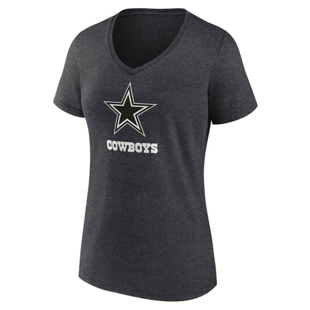 Dallas Cowboys Women's Personalized Name & Number Monochrome V-Neck Long Sleeve T-Shirt - Charcoal online