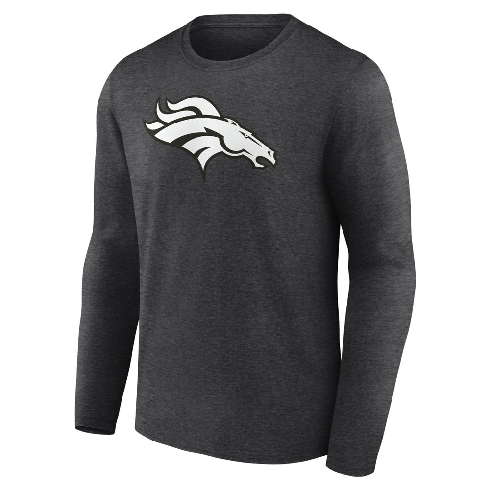 Denver Broncos Personalized Name & Number Monochrome Long Sleeve T-Shirt - Charcoal outlet