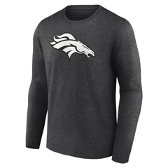 Denver Broncos Personalized Name & Number Monochrome Long Sleeve T-Shirt - Charcoal outlet