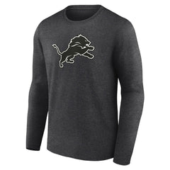 Detroit Lions Personalized Name & Number Monochrome Long Sleeve T-Shirt - Charcoal online
