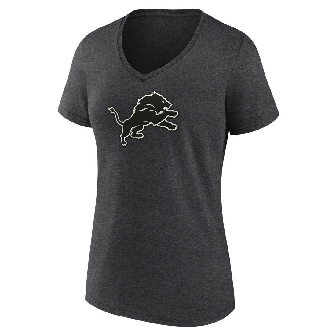 Detroit Lions Women's Personalized Name & Number Monochrome V-Neck Long Sleeve T-Shirt - Charcoal sale