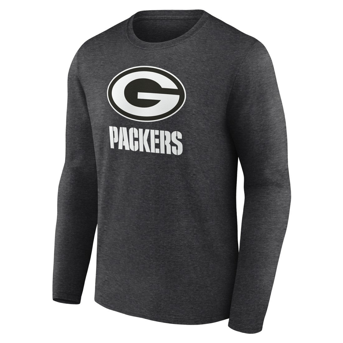 Green Bay Packers Personalized Name & Number Monochrome Long Sleeve T-Shirt - Charcoal outlet