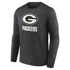Green Bay Packers Personalized Name & Number Monochrome Long Sleeve T-Shirt - Charcoal outlet