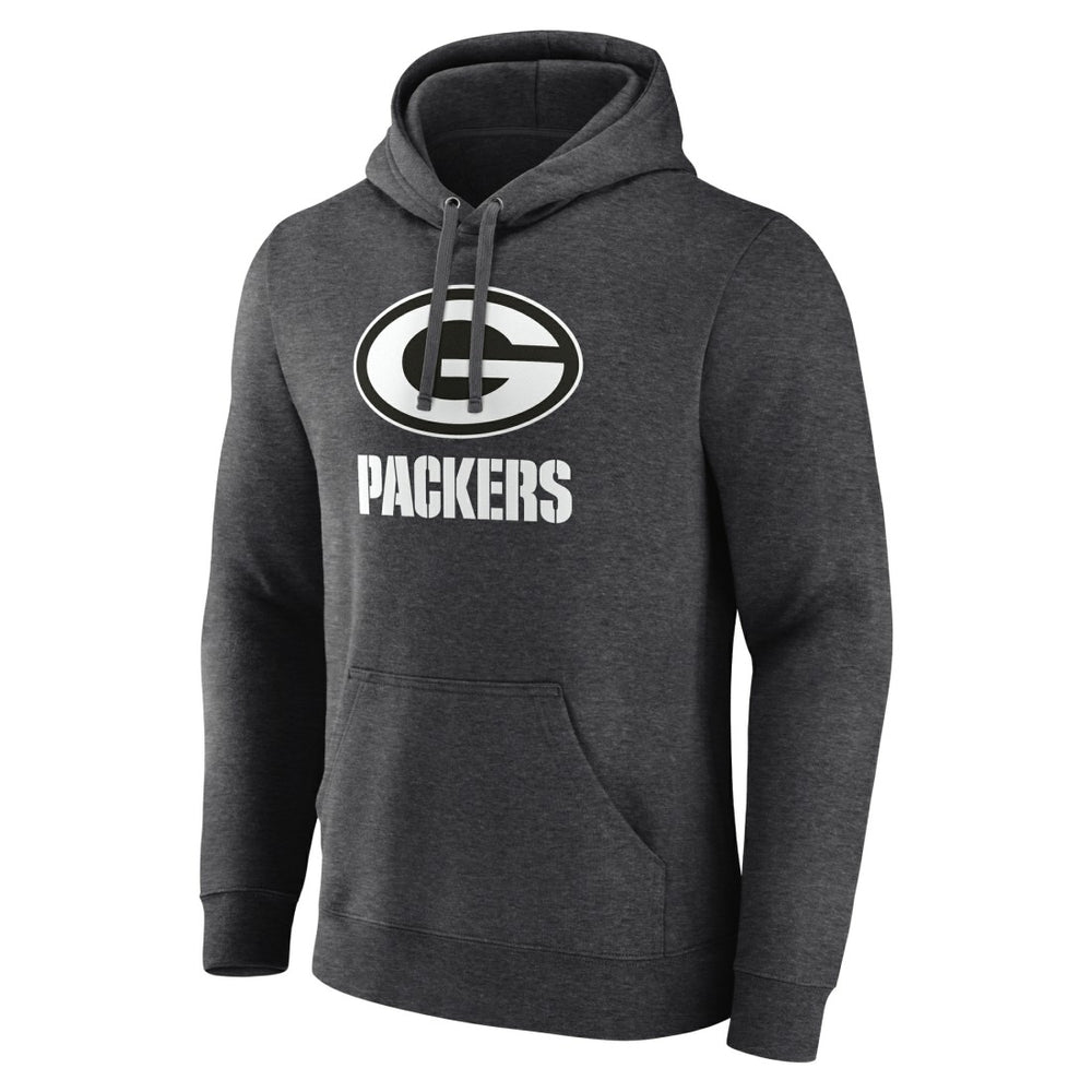 Green Bay Packers Personalized Name & Number Monochrome Pullover Hoodie - Charcoal online