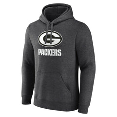 Green Bay Packers Personalized Name & Number Monochrome Pullover Hoodie - Charcoal online