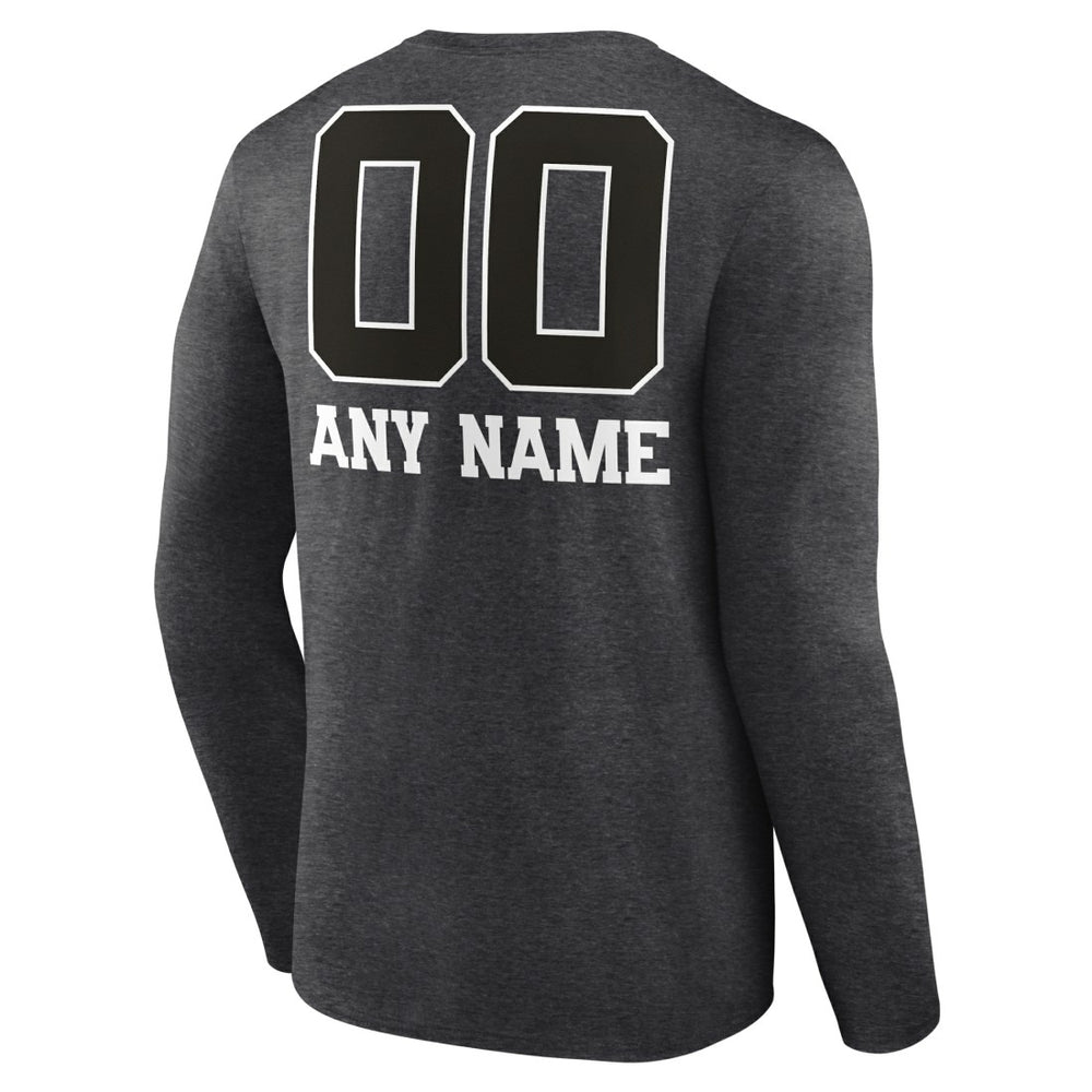 Houston Texans Personalized Name & Number Monochrome Long Sleeve T-Shirt - Charcoal online