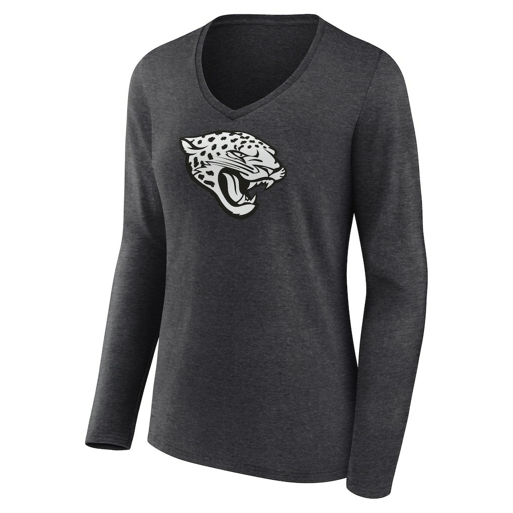 Jacksonville Jaguars Women's Personalized Name & Number Monochrome V-neck T-Shirt - Charcoal outlet