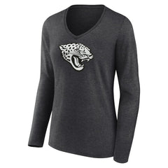 Jacksonville Jaguars Women's Personalized Name & Number Monochrome V-neck T-Shirt - Charcoal outlet
