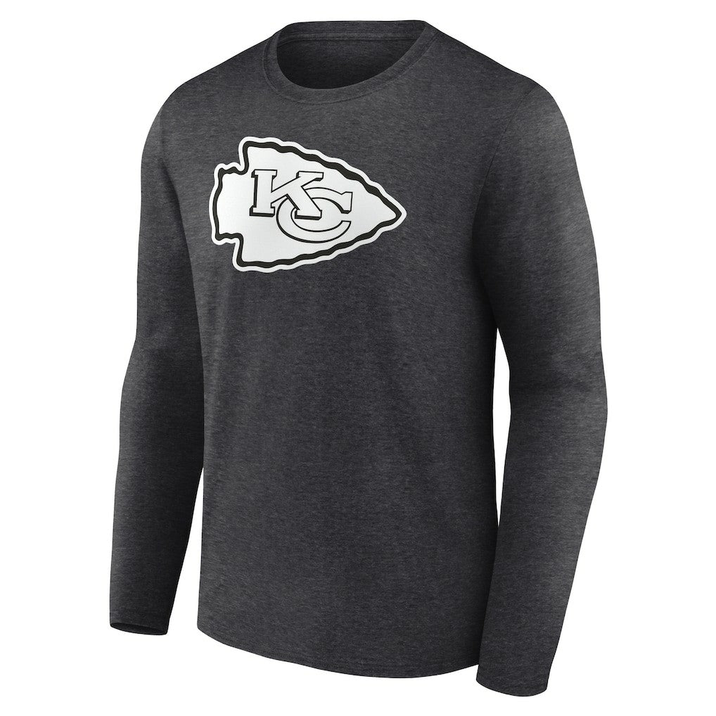 Kansas City Chiefs Personalized Name & Number Monochrome Long Sleeve T-Shirt - Charcoal online