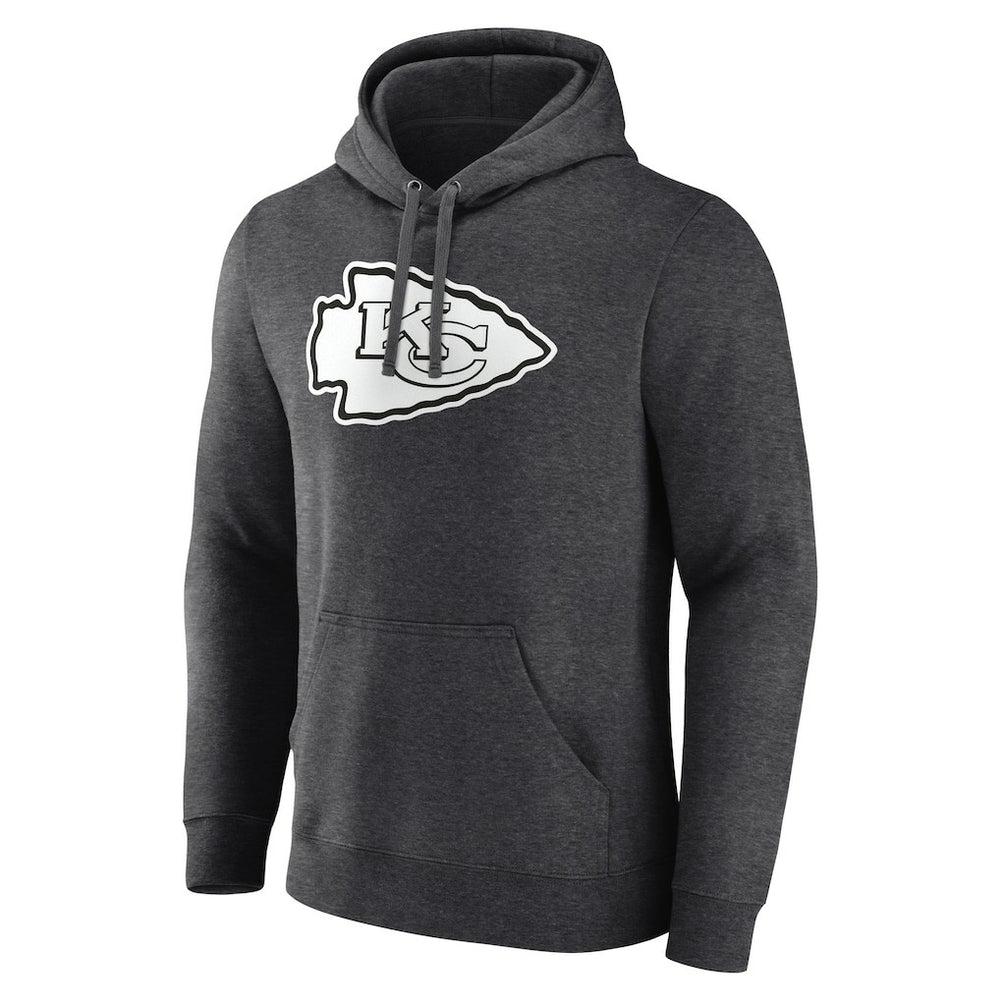 Kansas City Chiefs Personalized Name & Number Monochrome Pullover Hoodie - Charcoal on sale