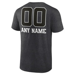 Las Vegas Raiders Personalized Name & Number Monochrome T-Shirt - Charcoal discount