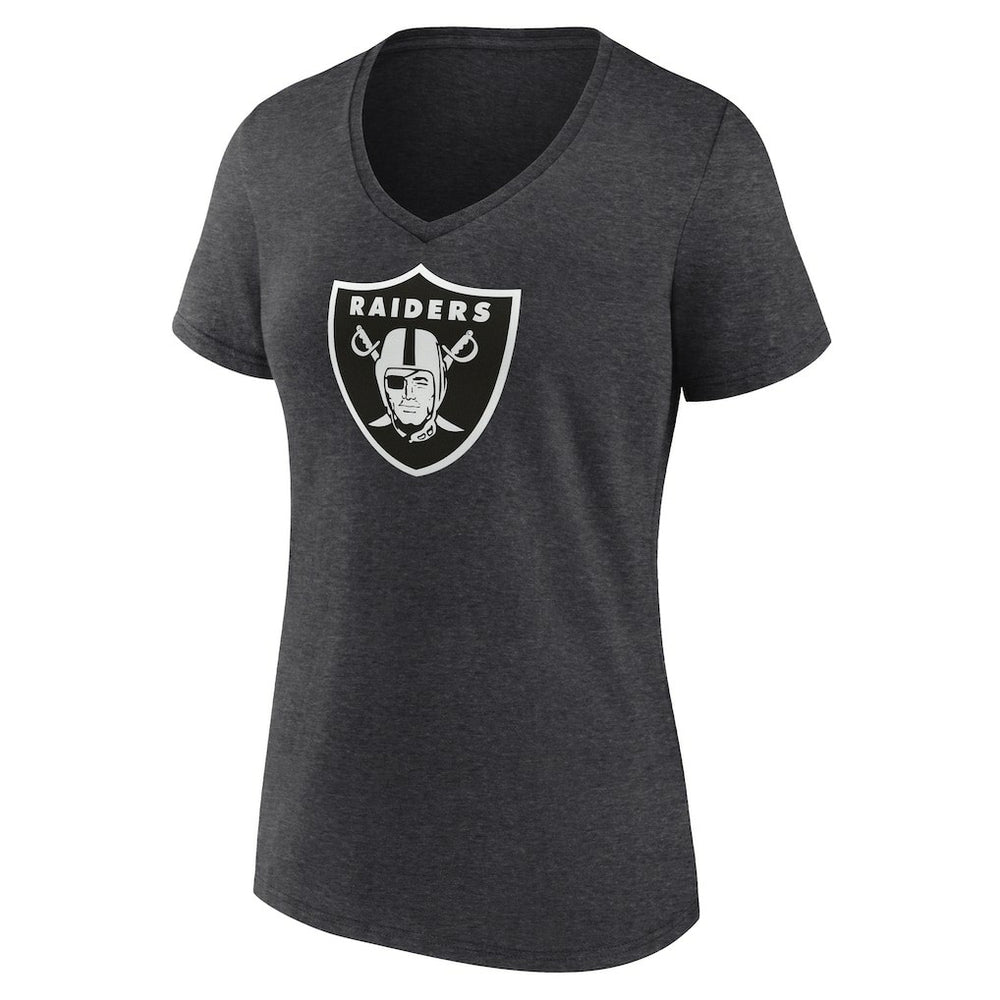 Las Vegas Raiders Women's Personalized Name & Number Monochrome V-Neck Long Sleeve T-Shirt - Charcoal cheap