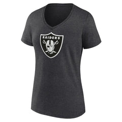 Las Vegas Raiders Women's Personalized Name & Number Monochrome V-Neck Long Sleeve T-Shirt - Charcoal cheap
