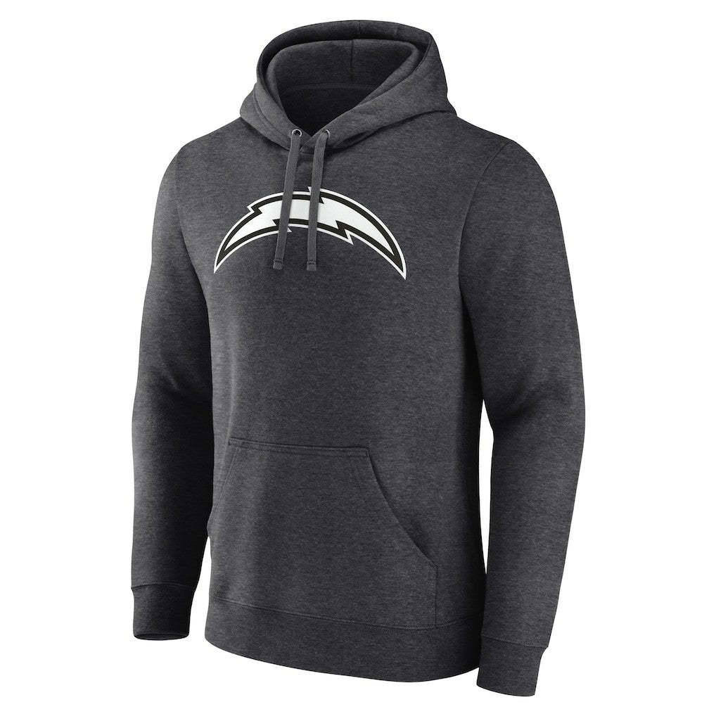 Los Angeles Chargers Personalized Name & Number Monochrome Pullover Hoodie - Charcoal for sale
