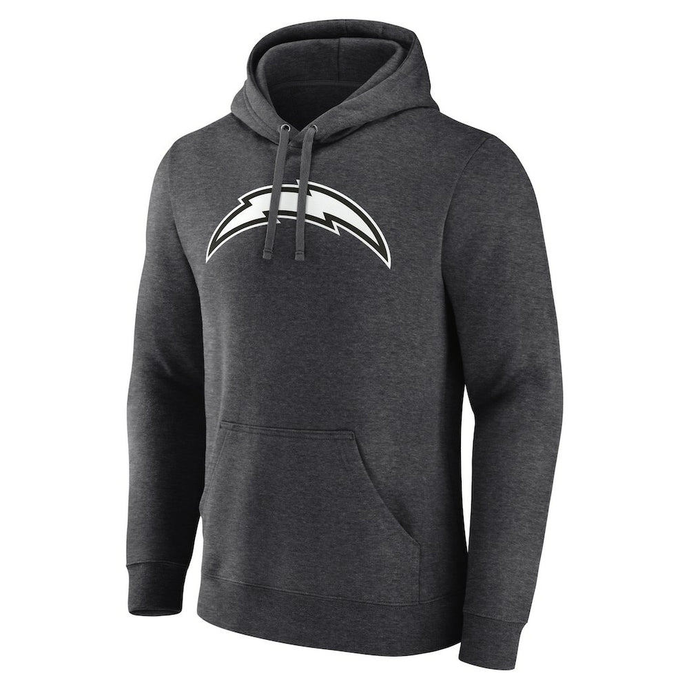 Los Angeles Chargers Personalized Name & Number Monochrome Pullover Hoodie - Charcoal for sale