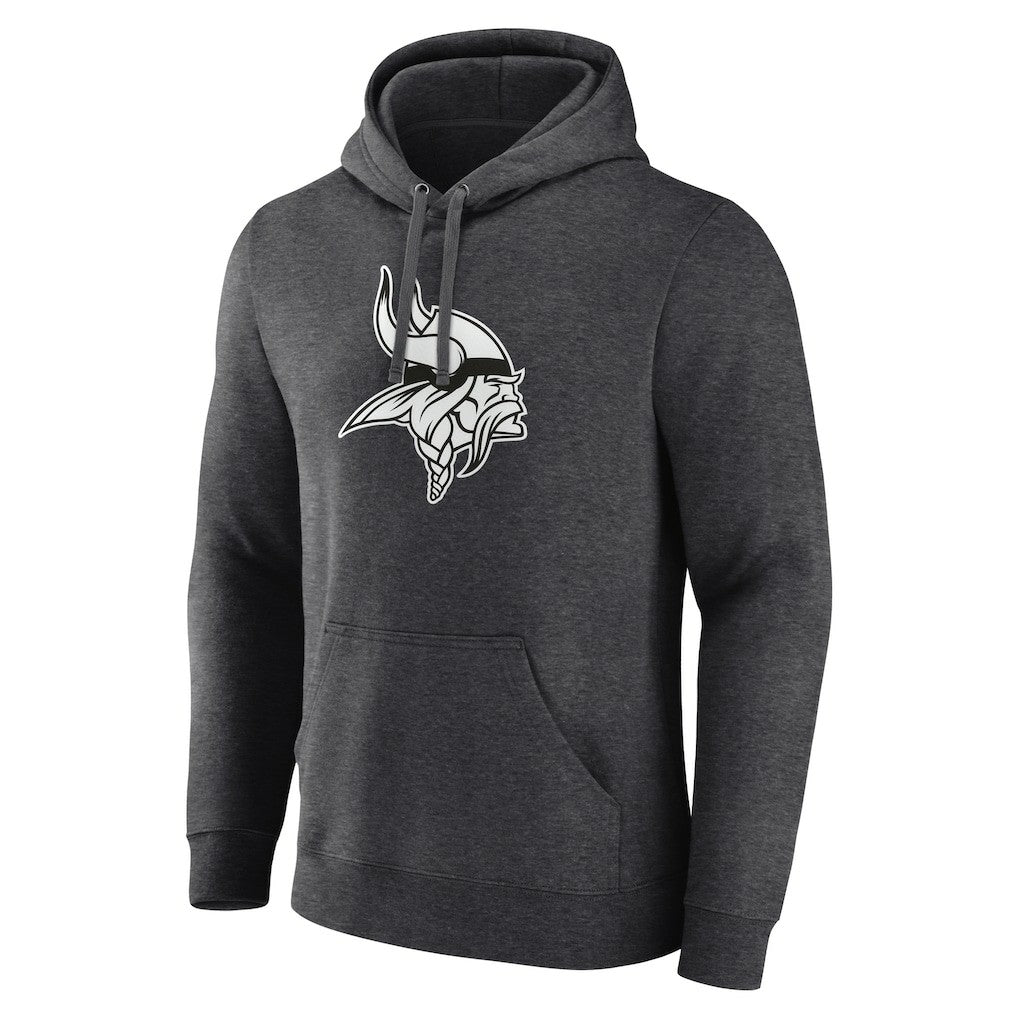 Minnesota Vikings Personalized Name & Number Monochrome Pullover Hoodie - Charcoal on sale